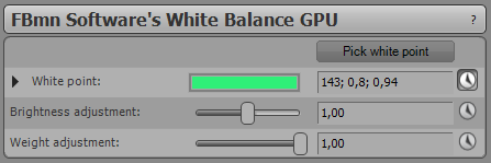 White Balance User Interface